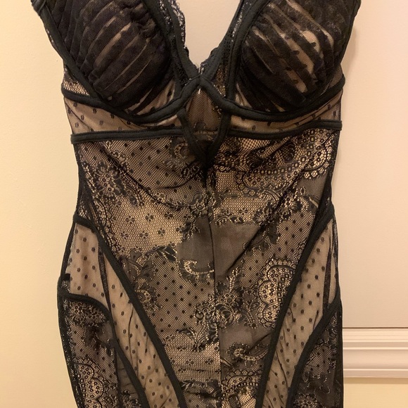 Bebe Black & Tan Lace Dress - Picture 2 of 3